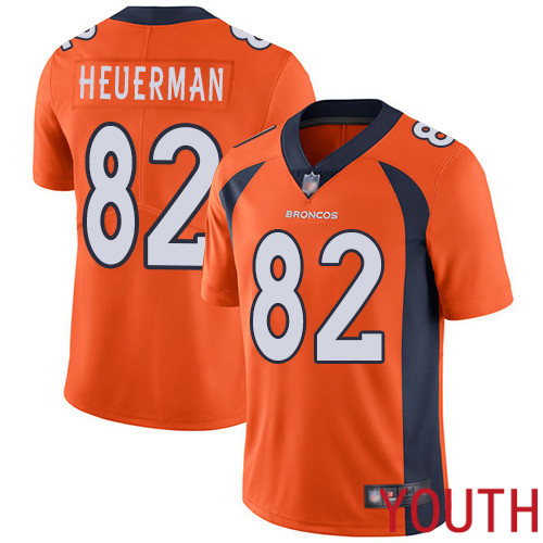 Youth Denver Broncos #82 Jeff Heuerman Orange Team Color Vapor Untouchable Limited Player Football NFL Jersey->youth nfl jersey->Youth Jersey